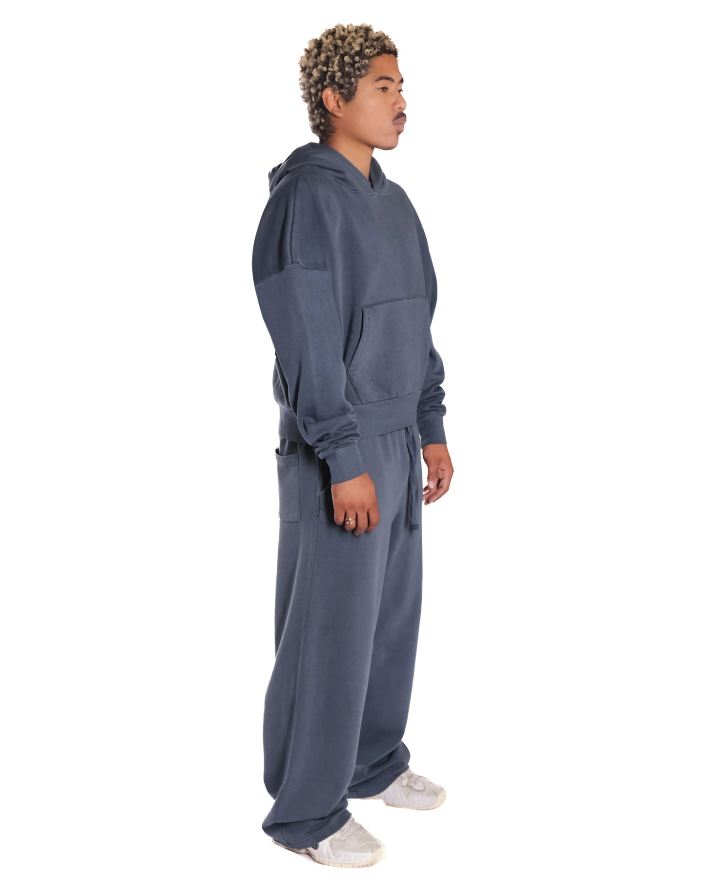 Cobalt Crop Hoodie