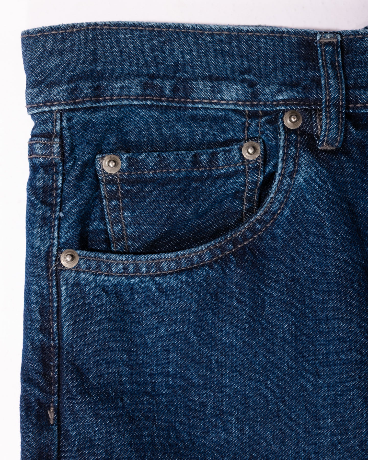 Stone Washed Blue Loose Jeans