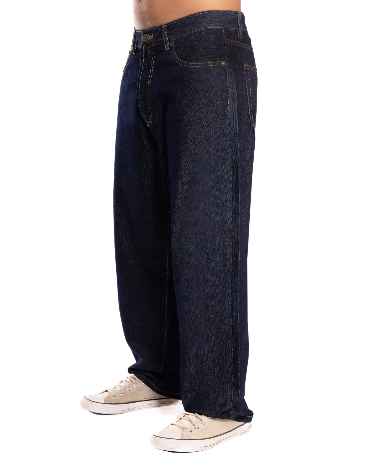 Raw Denim Loose Jeans