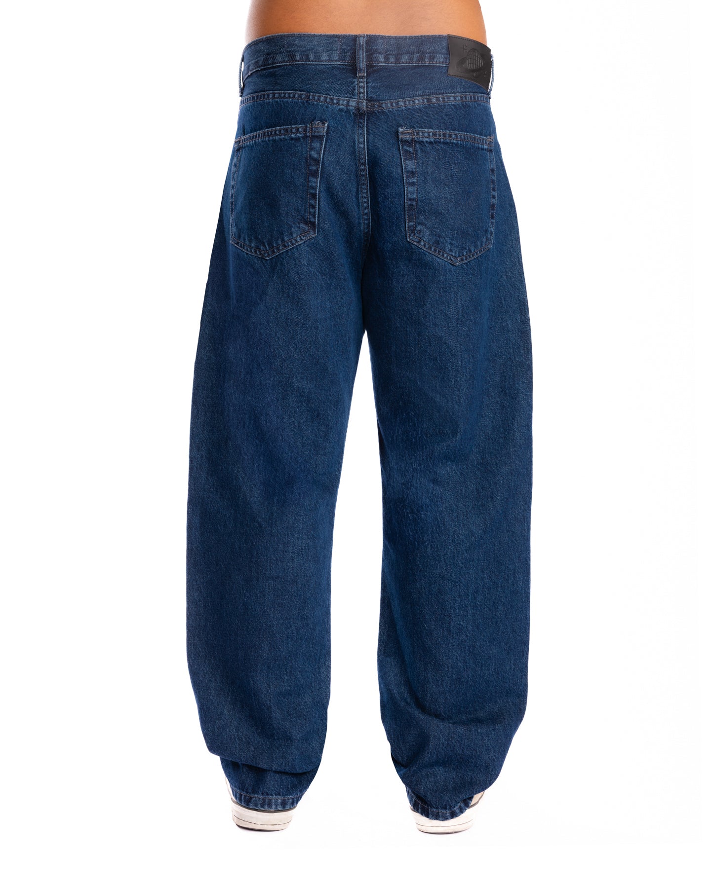 Stone Washed Blue Loose Jeans