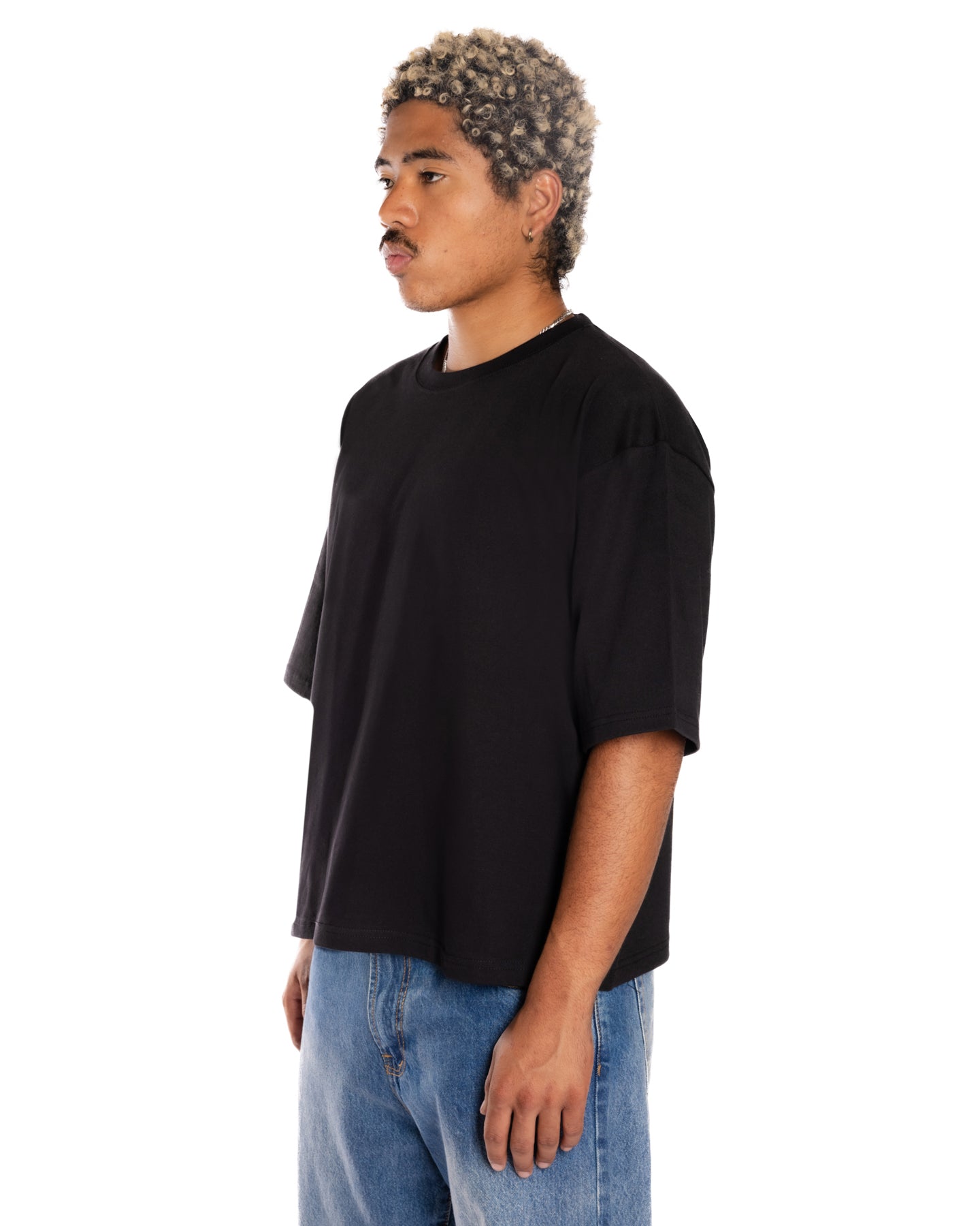 Black Crop boxy T-shirts