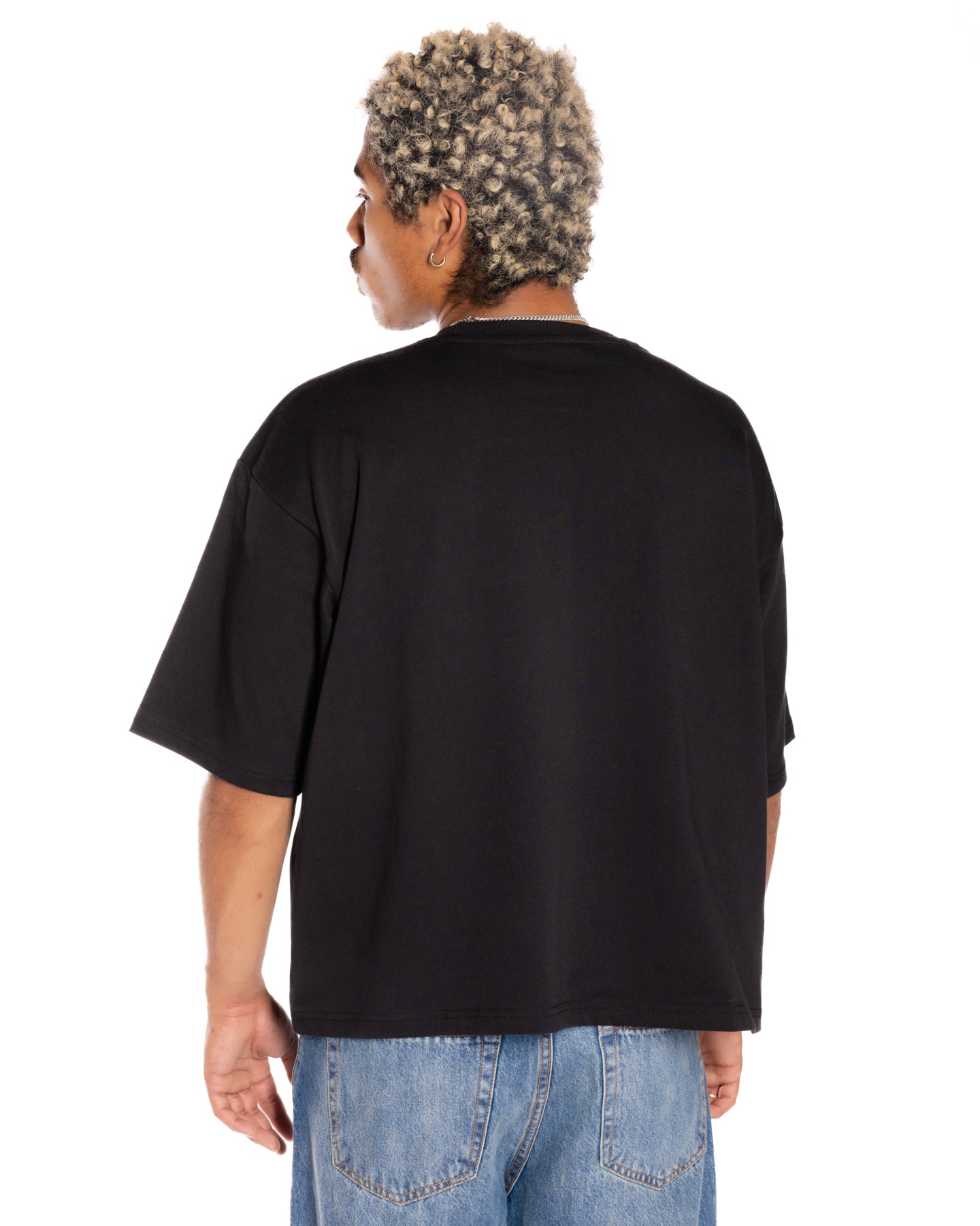 Black Crop boxy T-shirts