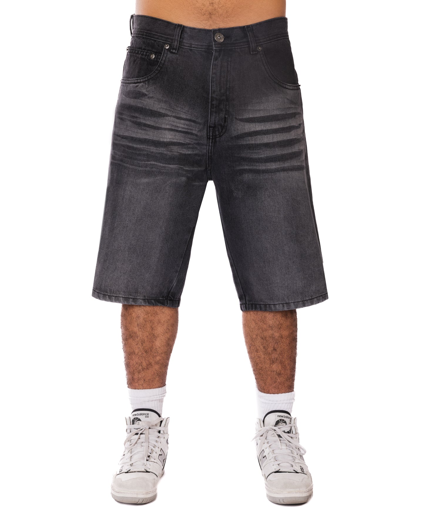 Washed Black Loose Jorts