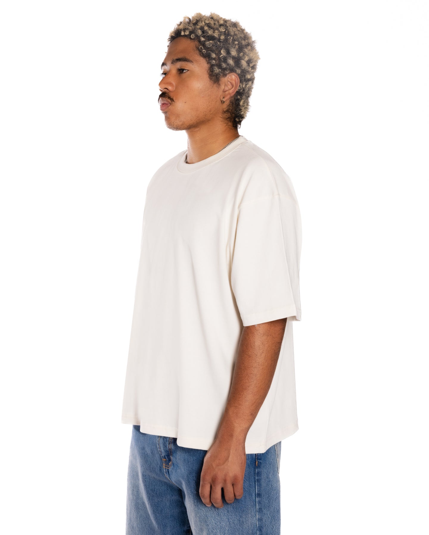Almond Crème Crop Boxy T-shirts