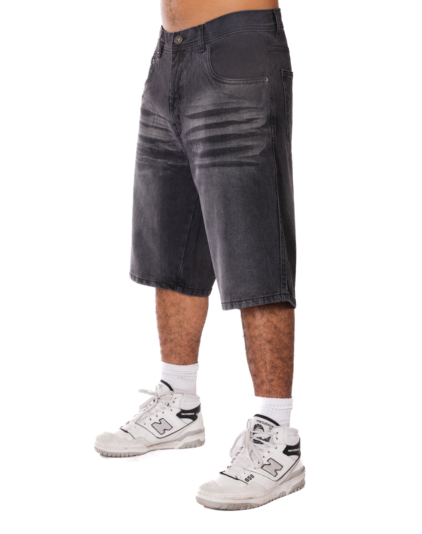 Washed Black Loose Jorts