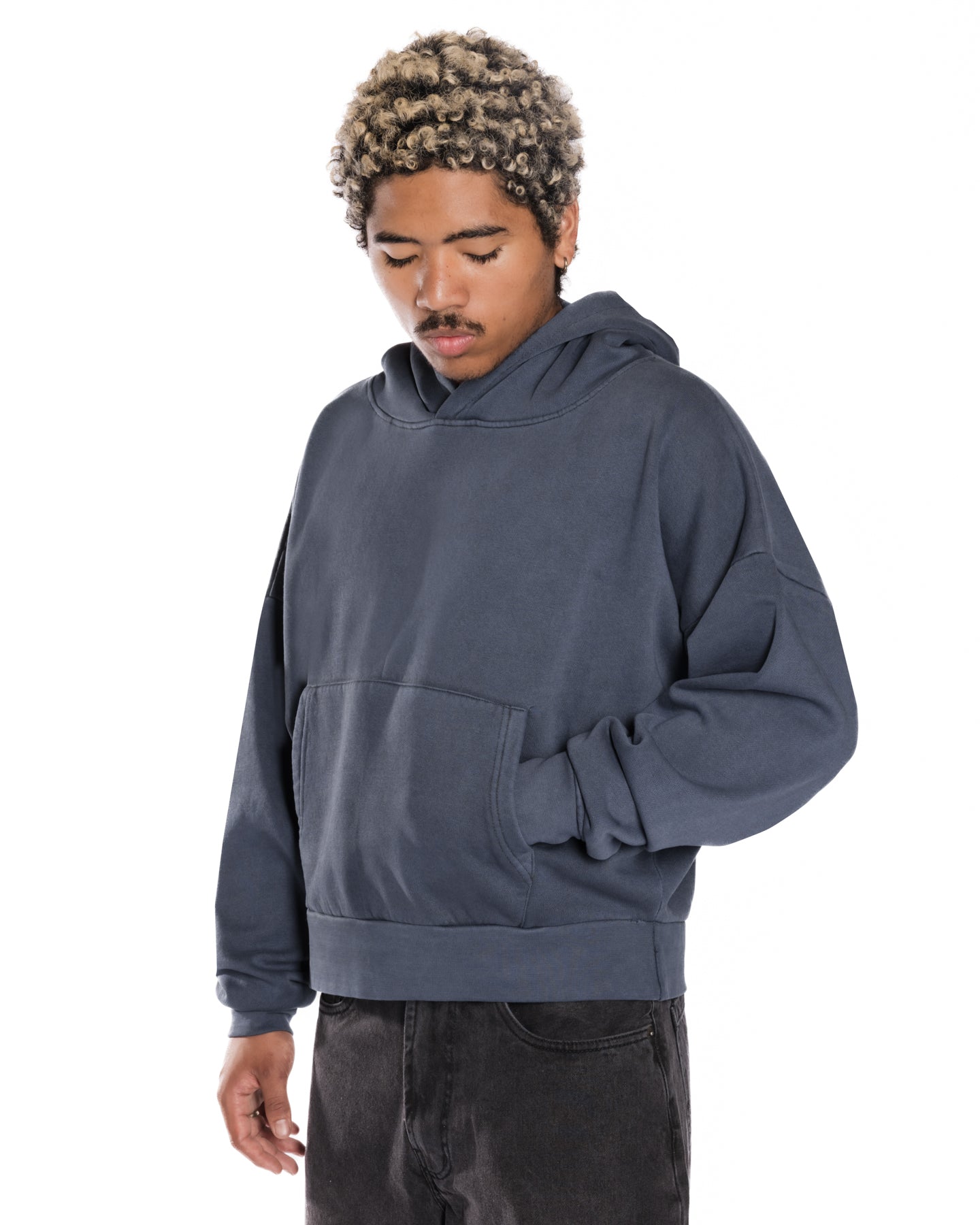 Cobalt Crop Hoodie