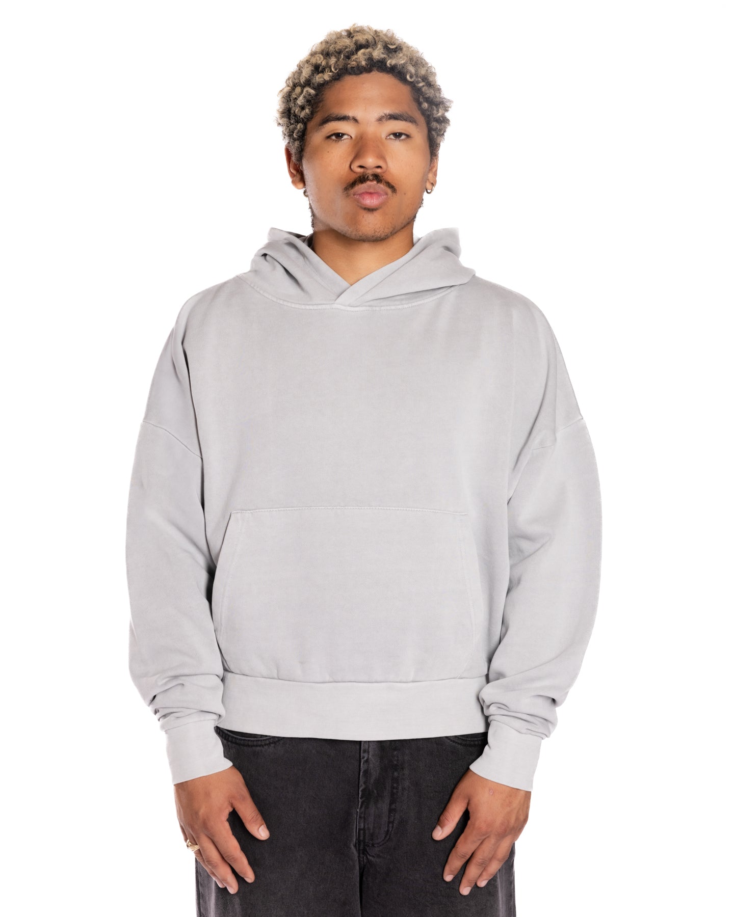 Silver Frost Crop Hoodie