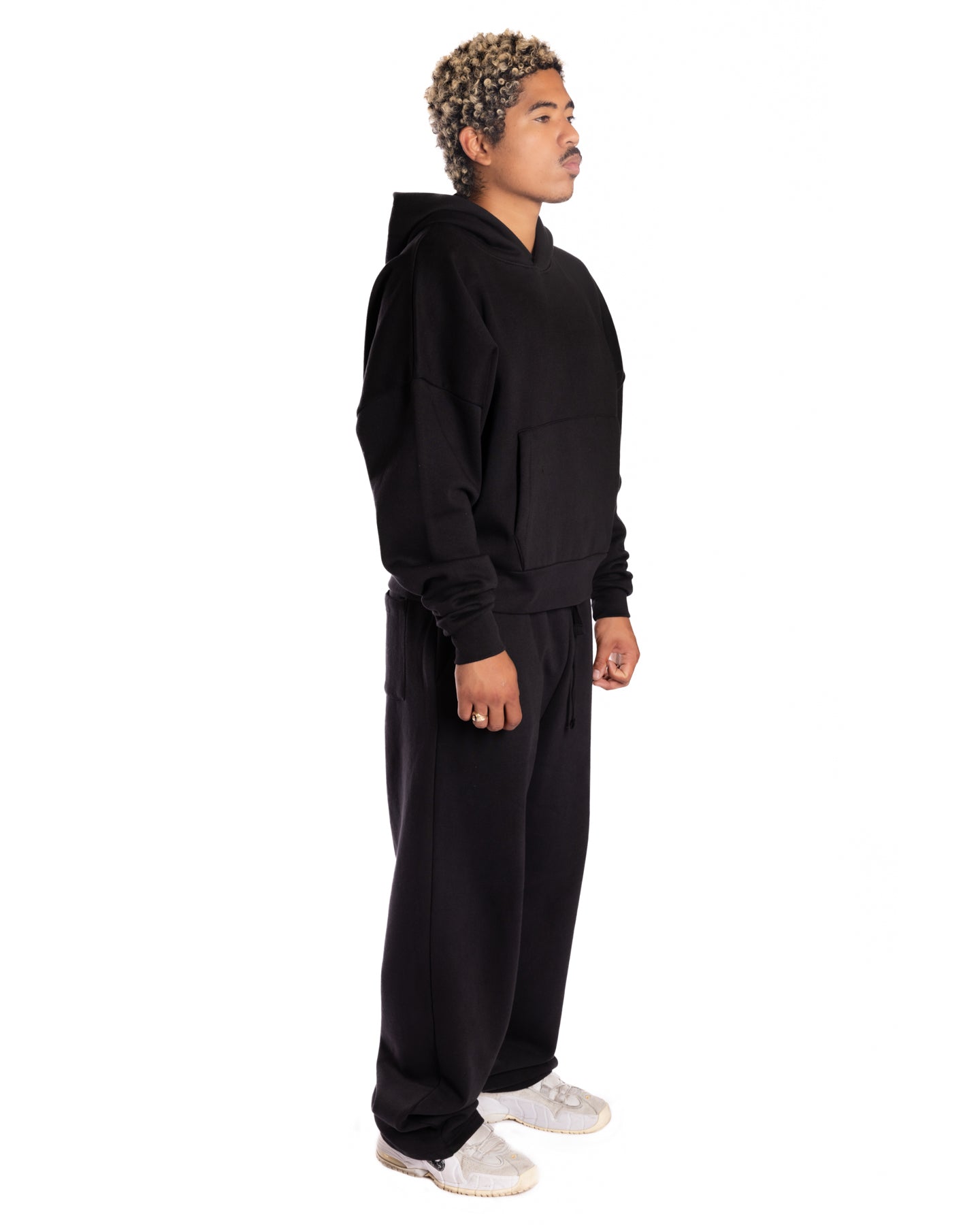 Black Crop Hoodie