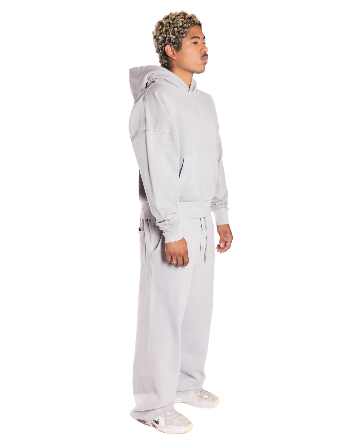 Silver Frost Crop Hoodie