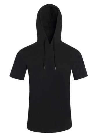 Short Sleeves Premium Cotton Hoodie-HF-1201-PC
