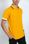 Solid Pique Polo With Tipping Collars HF-1803