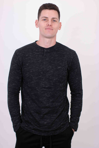 Tri-blend Long Sleeves Henley Shirt HF-1401