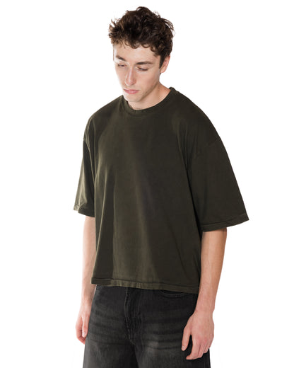 Diesei Green Crop Boxy T-shirt - side