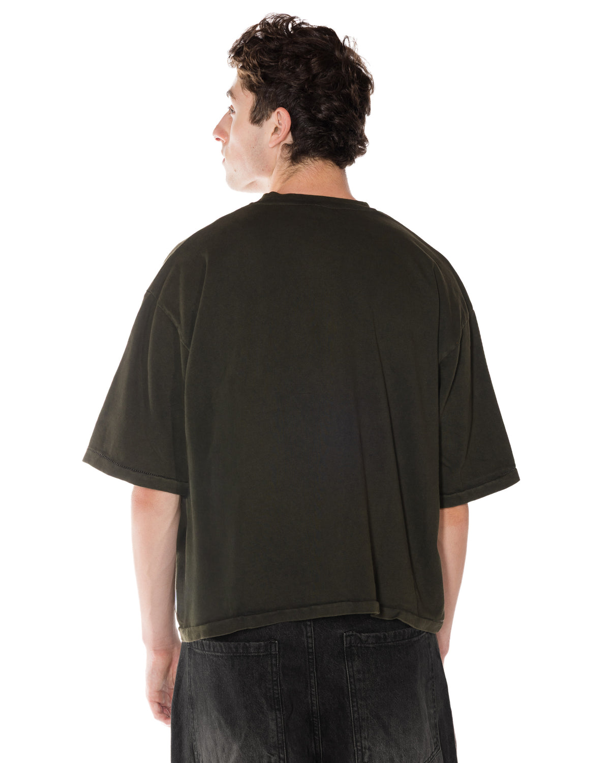 Diesei Green Crop Boxy T-shirt - back