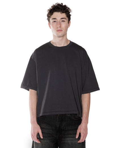 Midnight Cobalt Crop Boxy T-shirt - front