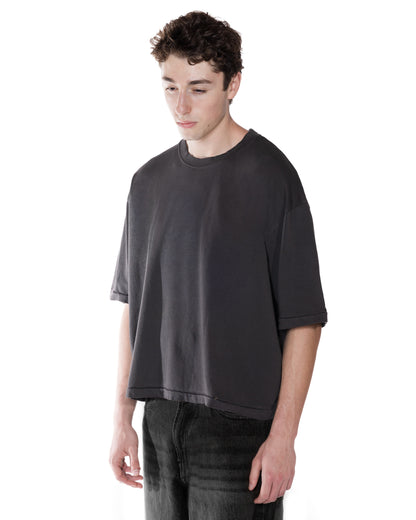 Midnight Cobalt Crop Boxy T-shirt - side