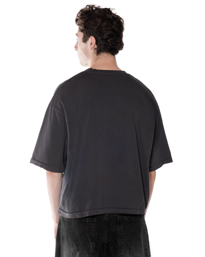 Midnight Cobalt Crop Boxy T-shirt - back