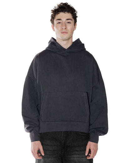 Midnight Cobalt Crop Hoodie - front