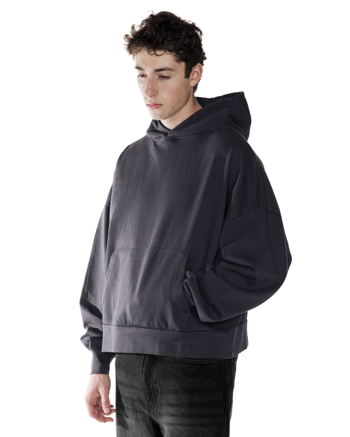 Midnight Cobalt Crop Hoodie - side
