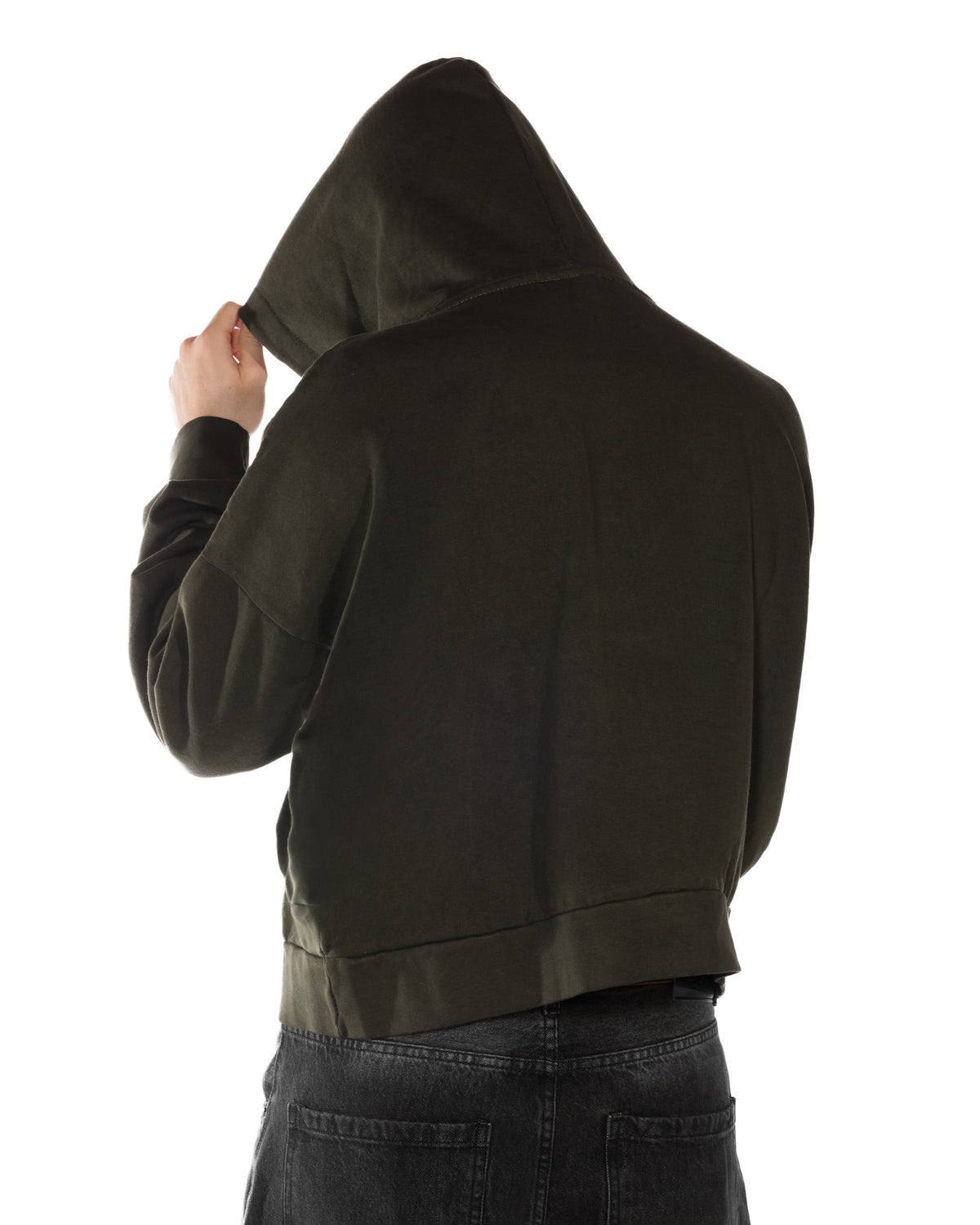 Diesei Green Crop Hoodie - back