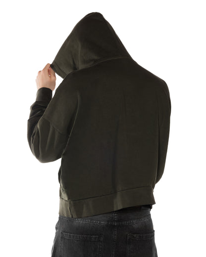 Diesei Green Crop Hoodie - back