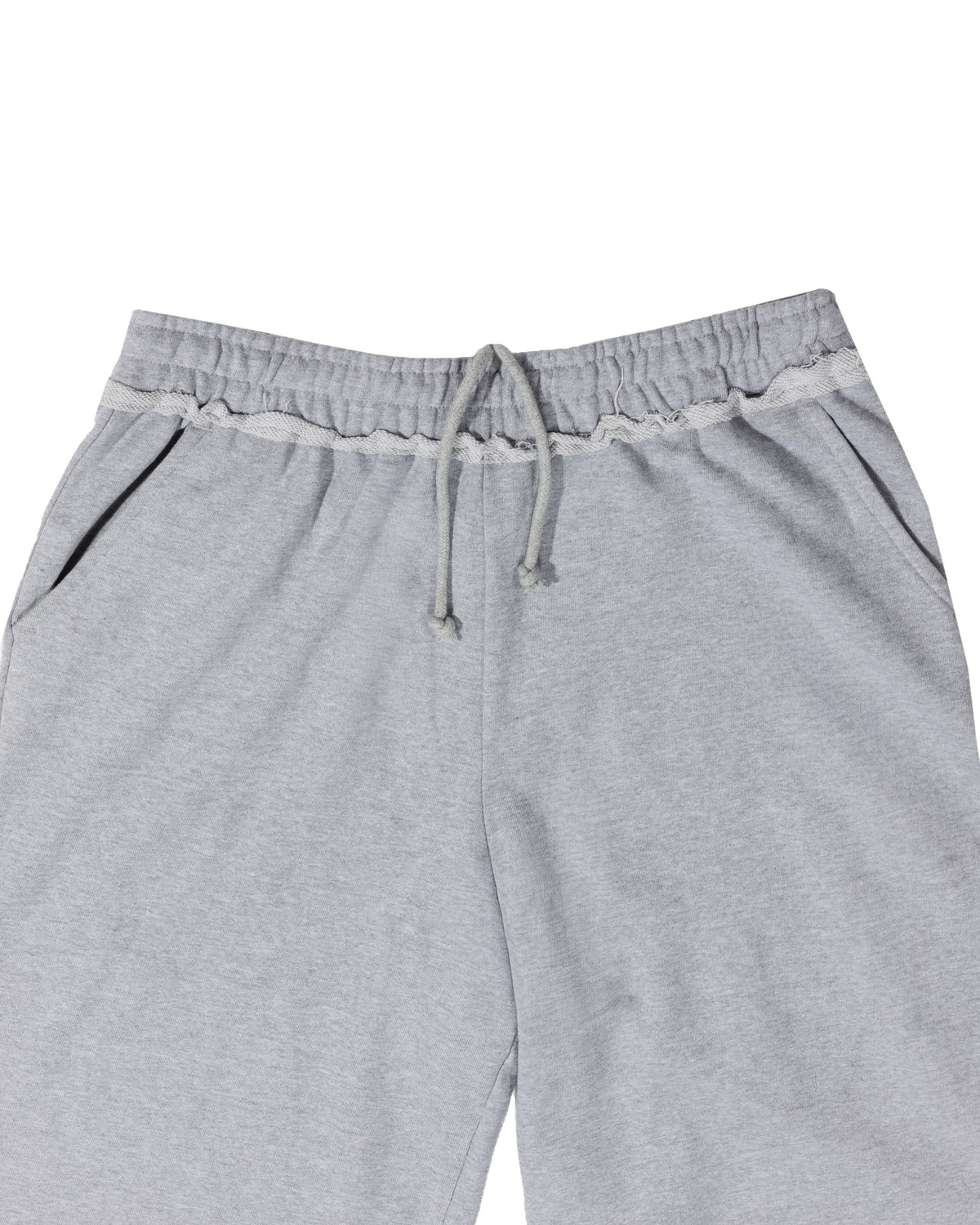 Grey Bison Shorts - waistband and pocket