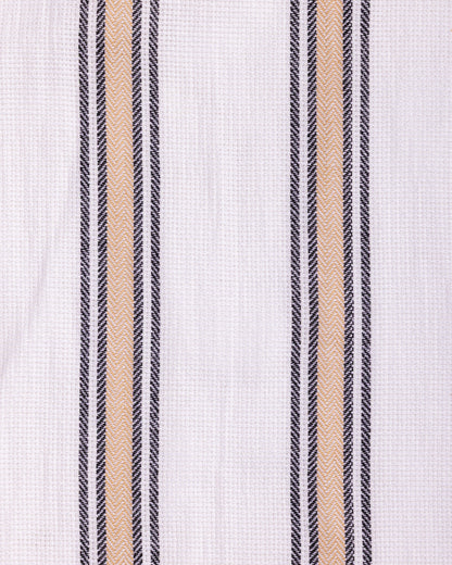 Textured Striped Shirt White