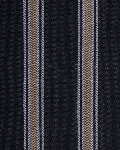Textured Striped Shirt Black/Tan