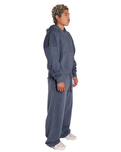 Cobalt Crop Hoodie