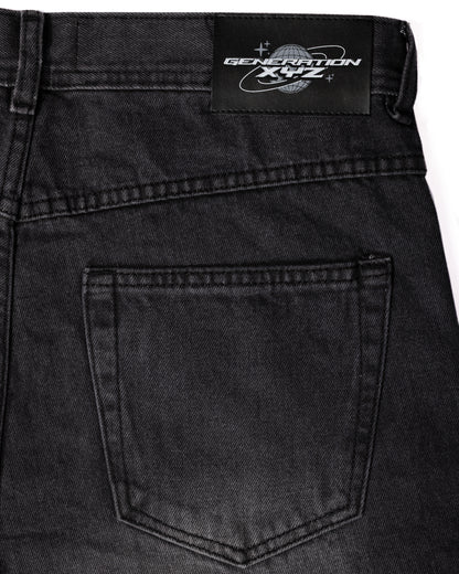 Washed Black Loose Jorts