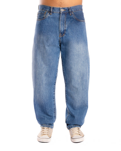 Dirt Wash Blue Loose Jeans