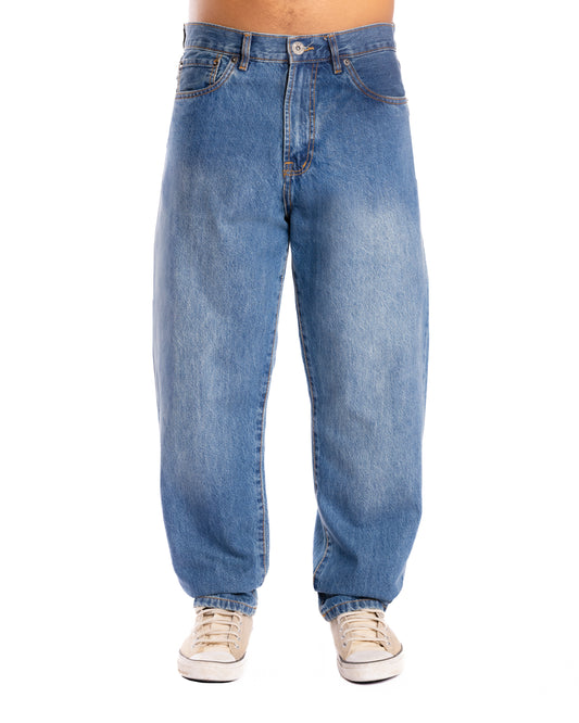 Dirt Wash Blue Loose Jeans