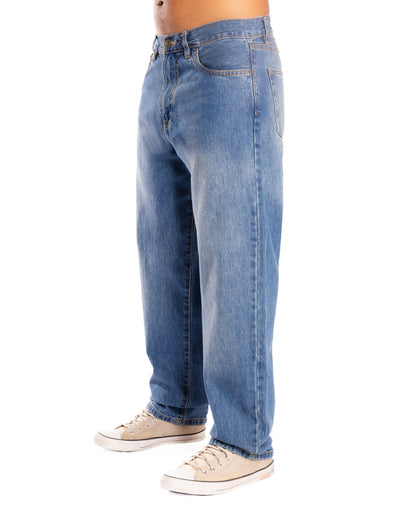 Dirt Wash Blue Loose Jeans