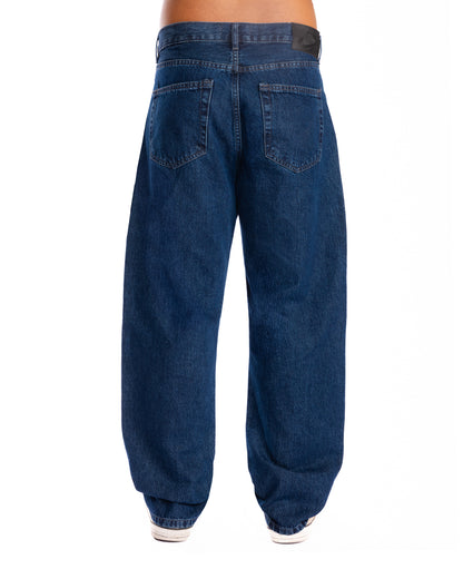 Stone Washed Blue Loose Jeans