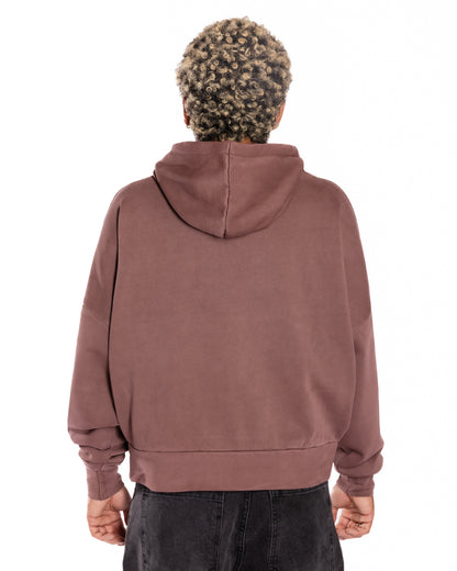Mocha Mist Crop Hoodie