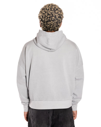 Silver Frost Crop Hoodie