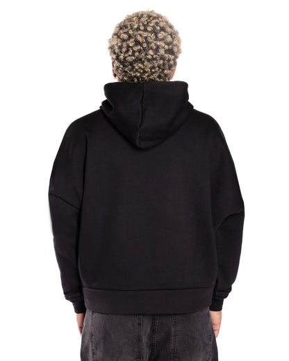 Black Crop Hoodie